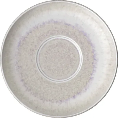 A top-down view of a single saucer.