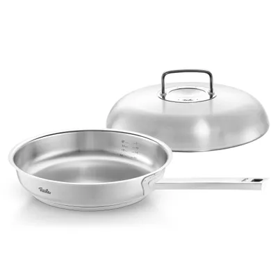 Produktbild von Fissler Original-Profi Collection / Edelstahl Pfannen-Set 2-teilig (Ø 28 cm) Stielpfanne unbeschichtet + Hochraum-Deckel - Induktion