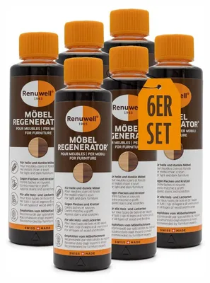 Produktbild von Renuwell Möbel-Regenerator Holzpflegemittel Spar-Set 6 x 270 ml