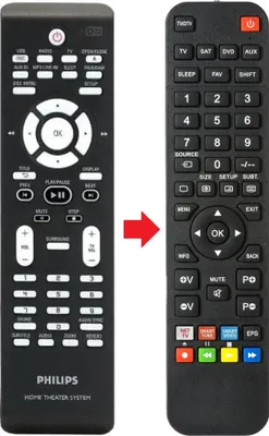 Produktbild von Fernbedienung geeignet für PHILIPS HTS3357/05 | HTS3357-12 | HTS335705