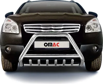 Zdjęcie produktu dla Listwa ochronna przedniego zderzaka do Nissan Qashqai +2 2007-2010 z ABE stalowy srebrny