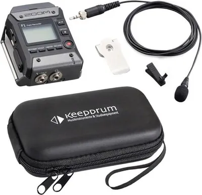 Imagen del producto de Grabadora de audio Zoom F1-LP con micrófono y funda protectora
