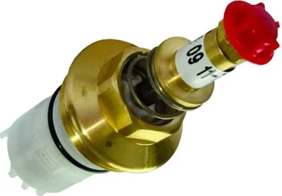 A close-up studio shot of a plumbing cartridge.