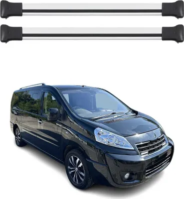 Obrázek produktu pro Příčné střešní nosiče pro Peugeot Expert 2006–2016, hliník, šedé