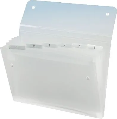 Produktbild von Rexel - Sortiermappe Ice 6 Fächer transparent | 10 Stück
