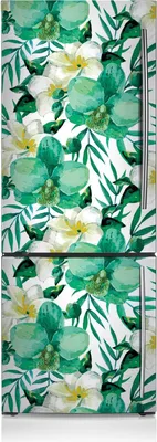 Produktbild von Dekoration Kühlschrank Aufkleber Magnete Küche Kühlschrankmagnete 70x190 cm - Pastellenblumen