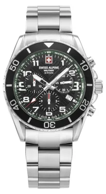 Produktbild von Swiss Alpine Military Herren Armbanduhr Chronograph Raptor silber 7029.9134
