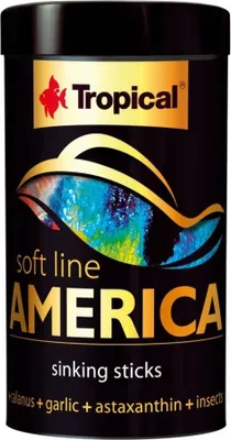 Obrázok produktu pre TROPICAL America M 250ml/150g krmivo pre mäsožravé ryby zo Severnej a Južnej Ameriky, 6967424