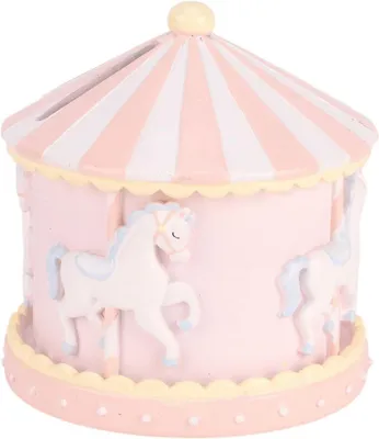Productafbeelding van Pink Baby Carousel Money Box