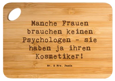 Produktbild von Mr. & Mrs. Panda brotbrett Spruch Kosmetiker Seele - Transparent - Geschenk, Berufe, Beauty Rituale, Holzbrett, handgefertigte Geschenke, Brett, Entspannung, Hackbrett