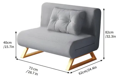 Produktbild von Schlafsofa - Schlafstuhl - Gästebett - Klappbett - Verstellbare Rückenlehne (90°–180°)