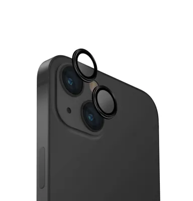 Obrázok produktu pre Hliníková ochrana objektívu fotoaparátu Uniq Optix pre objektív fotoaparátu Iphone 15 / 15 Plus s aplikátorom - čierna