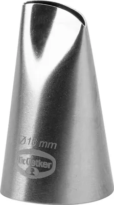 Produktbild von Dr. Oetker Rosentülle, 16 mm, Rosentülle aus der Tüllen-Manufaktur, Backzubehör zum Dekorieren (Farbe: silber)
