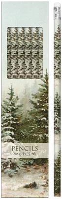 Productafbeelding van Cadeauverpakking potloden, kerstthema: kerstbomen
