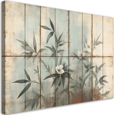 Produktbild von Feeby - Leinwand Bilder - Retro Vintage Botanik - 45x30 cm - Deko Wohnzimmer - Wandbilder Schlafzimmer - Deko Aesthetic - Wand Deko - Leinwand Groß - Deko Zimmer - Leinwandbilder XXL