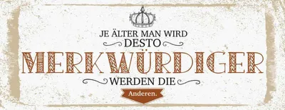 Produktbild von vianmo Holzschild 10x27 cm je älter desto merkwürdiger andere Spruch Zitat
