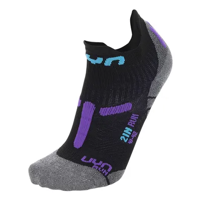 Produktbild von UYN Run 2in Laufsocken Damen schwarz lila Gr 35-36