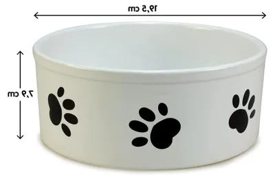 Produktbild von Keramischer Futternapf für Hunde und Katzen im Pfotenstil, 19 cm