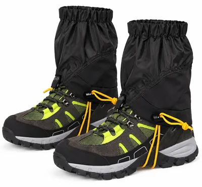 Image de INF Guêtres de randonnée en silicone 20D étanches anti-déchirure 1 paire Le noir