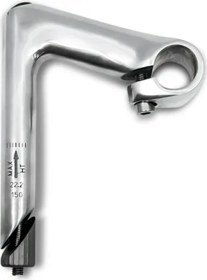 Produktbild von Rennrad Vorbau Silber Ø 25,4mm Lenkerklemmung für 1" Gabel - 100mm Länge