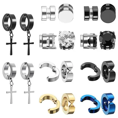 Produktbild von Dailygoody – Magnetische Ohrringe – Ohrringe ohne Ohrlöcher – Tragekomfort ohne Piercing – Einheitsgröße – Stilvolle Ohrringe für jeden – 4 verschiedene Modelle