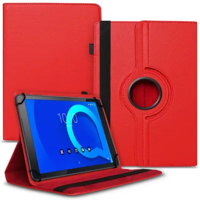 Produktbild von 13Schutzhülle für Vale V11E LTE-4128 Tasche Tablet Hülle Case Schutz Cover 360° DrehbarFarbe 360 Uni:Rot