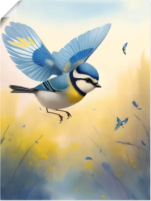 Produktbild von ARTland Poster Kleine Blaumeise Größe: 60x80 cm