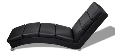 Obrázok produktu pre vidaXL Chaise Longue Black Imitácia kože