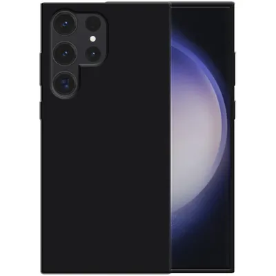 Produktbild von Smartphonica Silikonhülle für Samsung Galaxy S23 Ultra Hülle mit weicher Innenseite - Schwarz