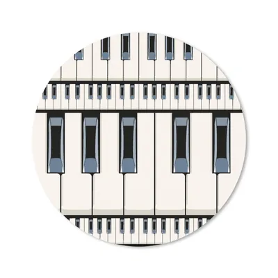 Produktbild von MuchoWow® Mauspad Mousepad Klavier - Patterns - Musik 20x20 cm - Mousepads - Maus Mat - Pad - Mausunterlage - Schreibtischmatte