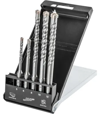 Produktbild von SDS Plus Betonbohrer-Set, quatro, 5-teilig - 5, 6 x 110 mm + 8, 10, 12 x 160 mm