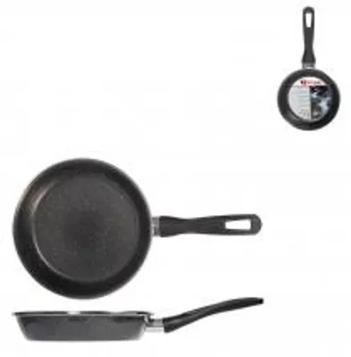 Productafbeelding van Vitrinor Koekenpan met steenachtige coating, 18 cm diameter, geëmailleerd, geschikt voor inductiekookplaten, anti-aanbaklaag