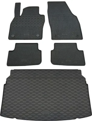 Produktbild von Rigum Gummi Fußmatten + Kofferraumwanne im Set für VW Polo 6 2G AW