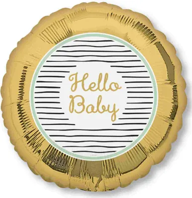 Produktbild von Amscan Folienballon - Hallo Baby : Helium gefüllt Folienballon: Helium gefüllt