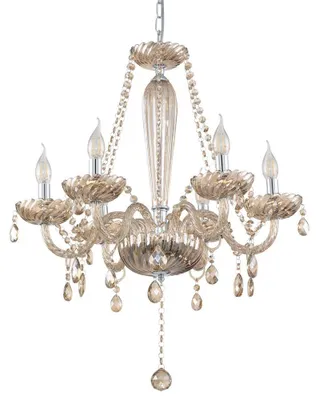 Image de Suspension 6 lumières E14 Cognac Basilano