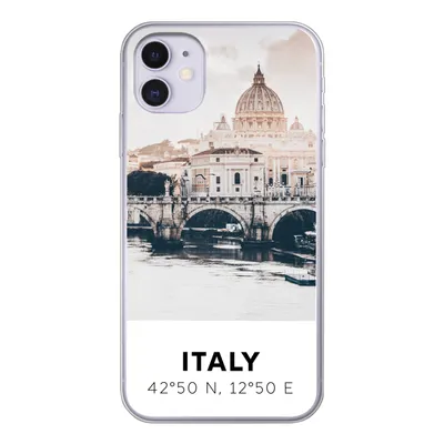 Produktbild von MuchoWow® Handyhülle Schutzhülle Hülle für iPhone 11 Italien - Brücke - Fluss Silikon Softcase Handy Hülle - Handytasche