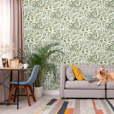 Produktbild von Tapete Florentin Blumen M1-No.11292 Vlies Grün Blau Tadessi 10.05 m x 0.53 m