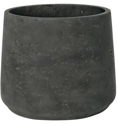 Productafbeelding van Pottery Pots Patt XL, Bloempot, Vrijstaand, Klei, Zwart, Rond, Geschikt voor binnen- en buitengebruik