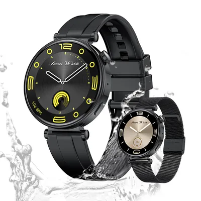 Produktbild von Valdus Damen Smartwatch – IP68 Wasserdicht, 1,32 Zoll AMOLED HD-Touchscreen, Telefonfunktion, Fitness-Tracker mit SpO₂, Herzfrequenz – Rosa