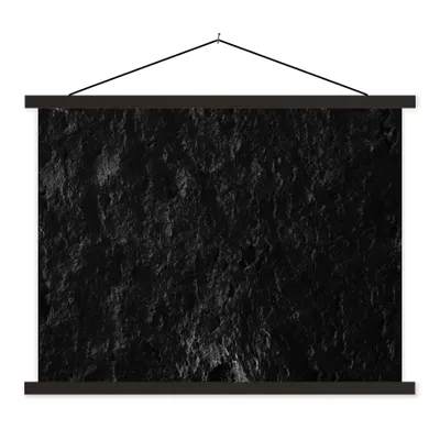 Produktbild von MuchoWow® Textilposter Schwarz - Weiß - Höhle - Stein - Natur 150x113 cm mit schwarzem Rahmen - Wohnzimmer