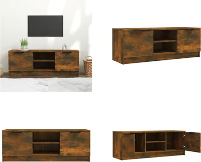 Produktbild von vidaXL TV Schrank Räuchereiche 102x35x36,5 cm Holzwerkstoff - TV-Schrank - TV-Schränke - TV-Möbel - TV-Ständer