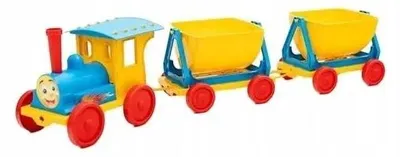 Image de Train avec deux wagons assortis - 3toysm