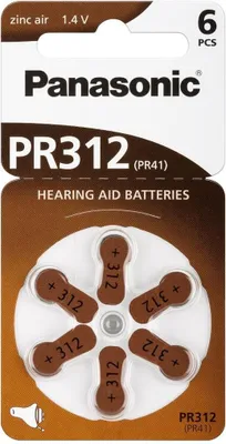 Obrázek produktu pro Panasonic PR 312 sluchadla Zinc Air 6 kol