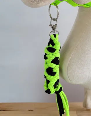 Produktbild von Strickleine für Hobby Horse - neongrün/schwarz