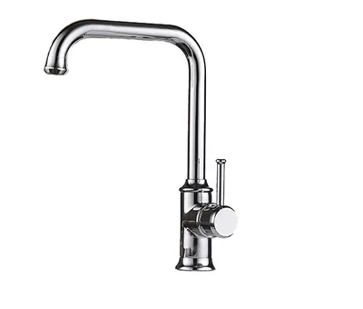 Immagine prodotto di Rubinetto da cucina in ottone retrò POMONA argento cromo LAUFERI