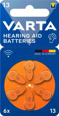 Produktbild von 1x6 Varta Hearing Aid Batter. 13 Hörgeräte Batterien 24606101416