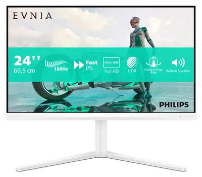Produktbild von Philips Evnia 24M2N3201A/00, 60,5 cm (23.8"), 1920 x 1080 Pixel, Full HD, LCD, 1 ms, Weiß