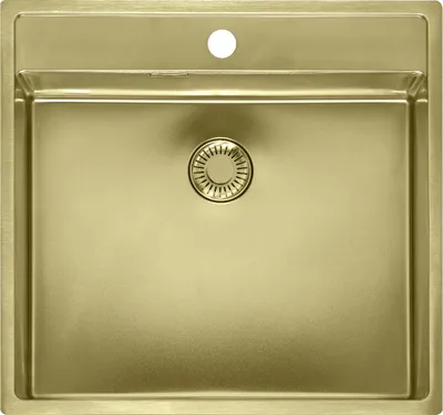 Produktbild von REGINOX R41338 Spüle NEW YORK 50X40 Gold II mit Hahnlochbank ab Schrankbreite 60 cm / Flächenbündig / Flacheinbau