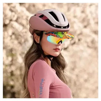 Produktbild von Sportsonnenbrille mit Krempe, Sportbrille für Outdoor-Aktivitäten, UV400 Schutz, Brille für Fischen, Radfahren und Laufen