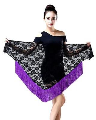 Immagine prodotto di Mini gonna a trapezio con pizzo, color lilla, per donna